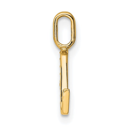 14k Diamond Letter L Initial Pendant