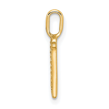 14k Diamond Letter N Initial Pendant