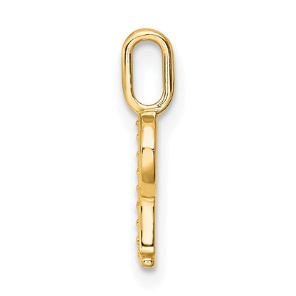14k Diamond Letter P Initial Pendant