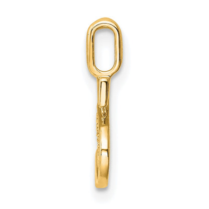 14k Diamond Letter S Initial Pendant