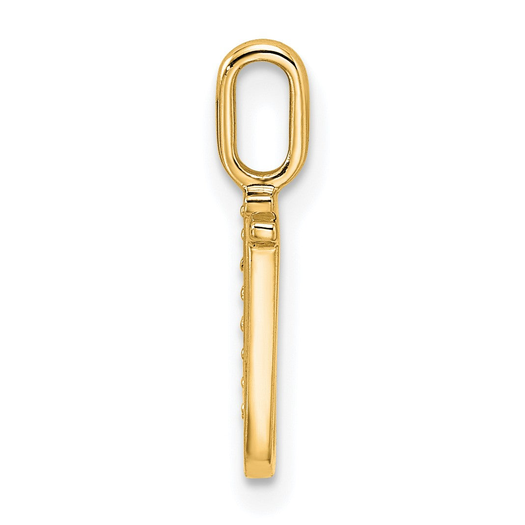 14k Diamond Letter U Initial Pendant