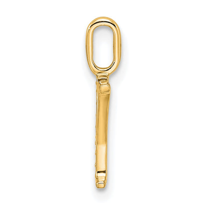 14k Diamond Letter Y Initial Pendant