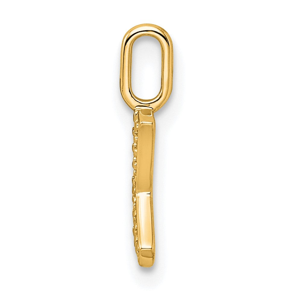 14K  Gold Diamond Letter K Initial Pendant