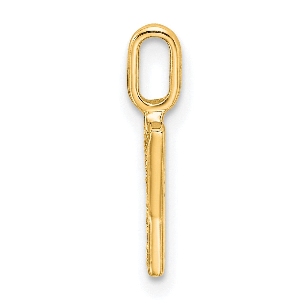 14K  Gold Diamond Letter Y Initial Pendant