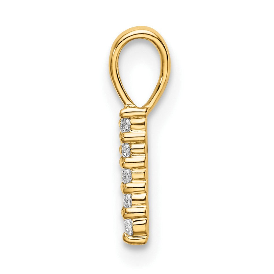 14K Diamond Number 1 Pendant