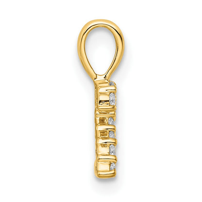 14K Diamond Number 2 Pendant