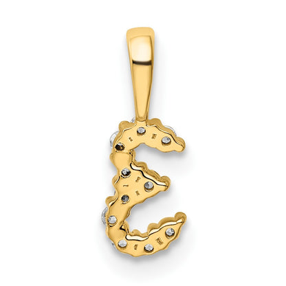 14K Diamond Number 3 Pendant