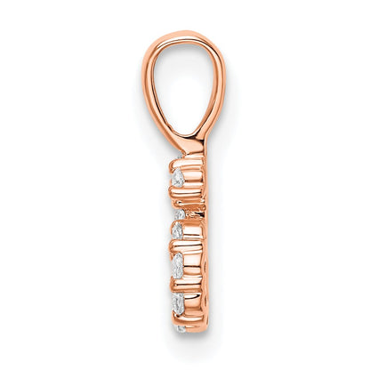 14k Rose Gold Diamond Number 6 Pendant