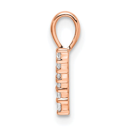 14k Rose Gold Diamond Number 7 Pendant