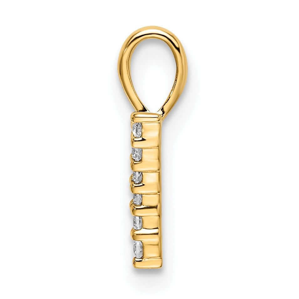 14K Diamond Number 7 Pendant