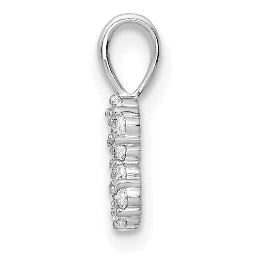 14k White Gold Diamond Number 8 Pendant
