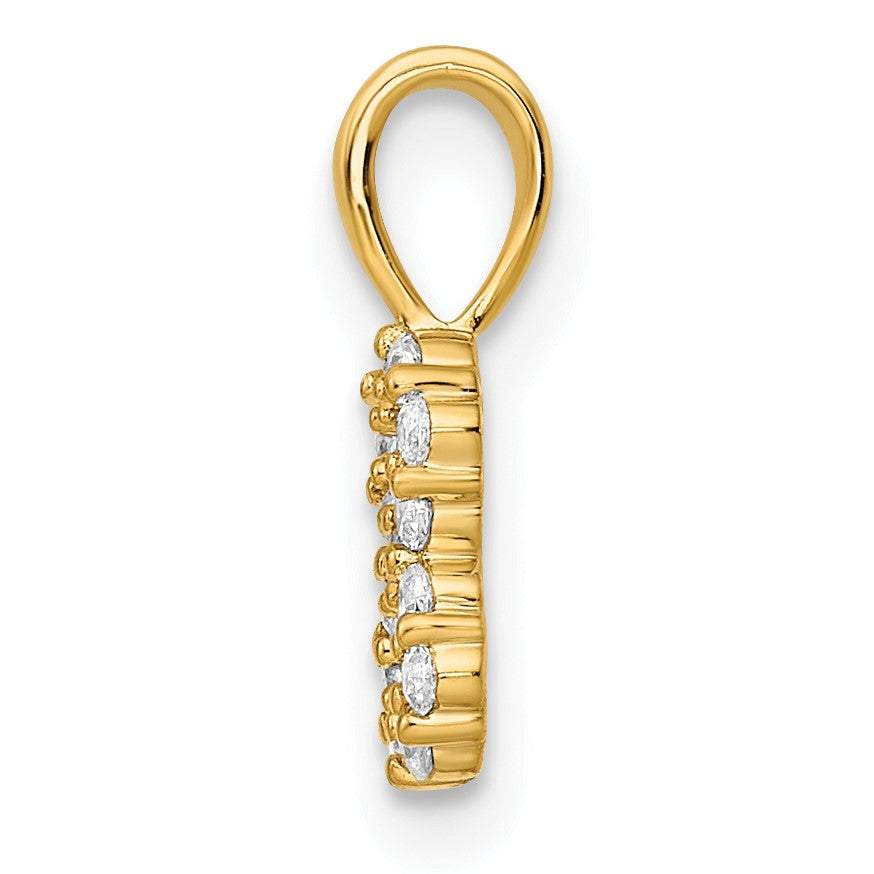 14K Diamond Number 8 Pendant