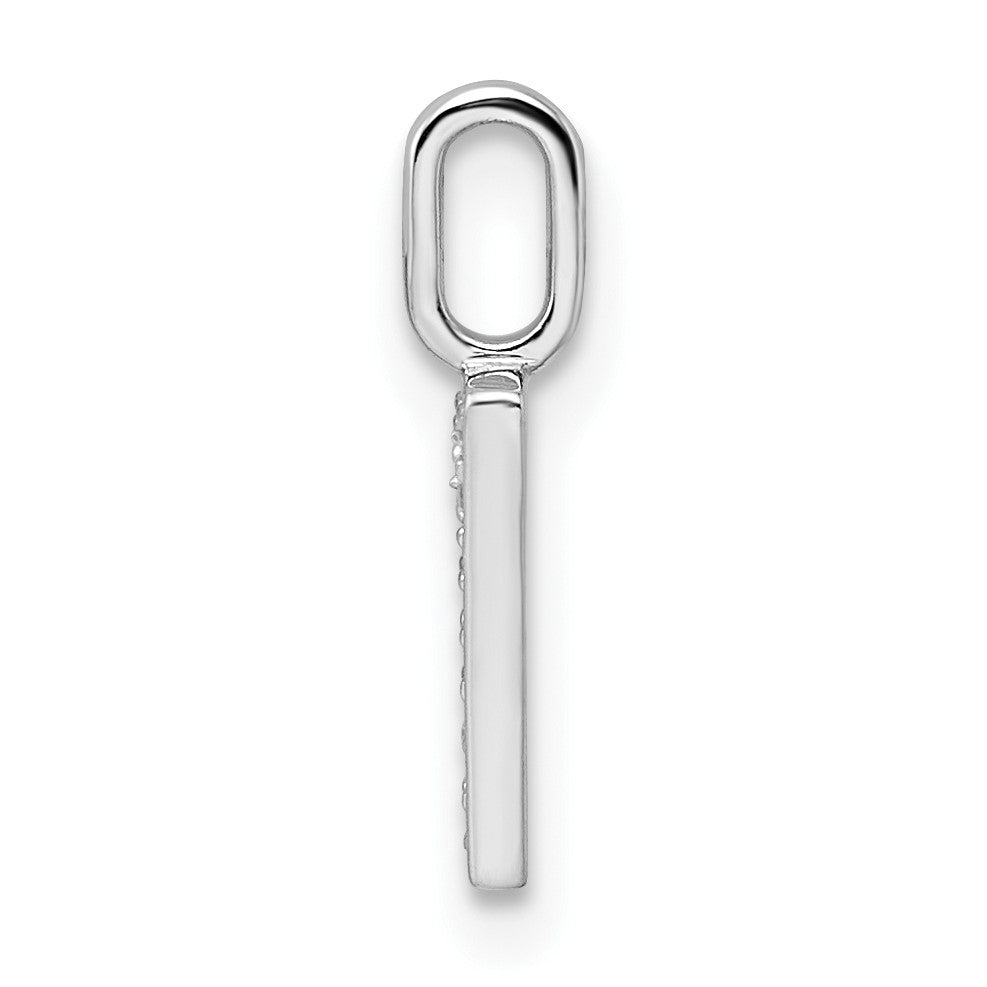 14k White Gold Diamond Number 7 Pendant