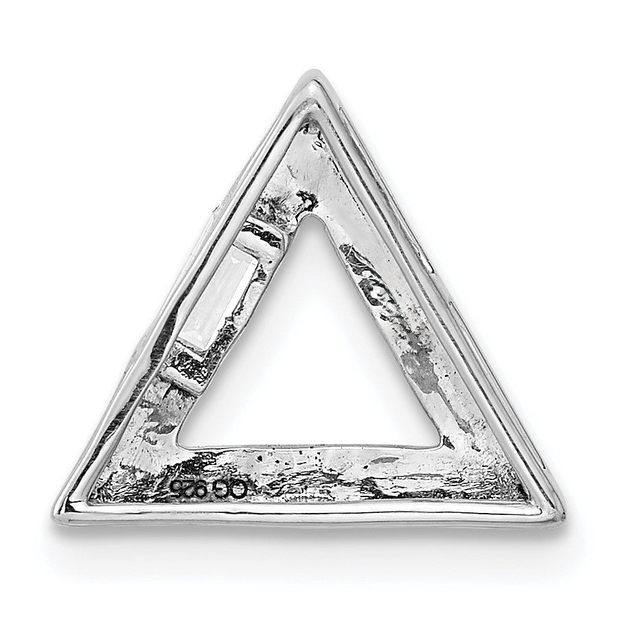 14k Polished 1/8 carat Diamond Triangle Chain Slide