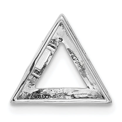 14k Polished 1/8 carat Diamond Triangle Chain Slide
