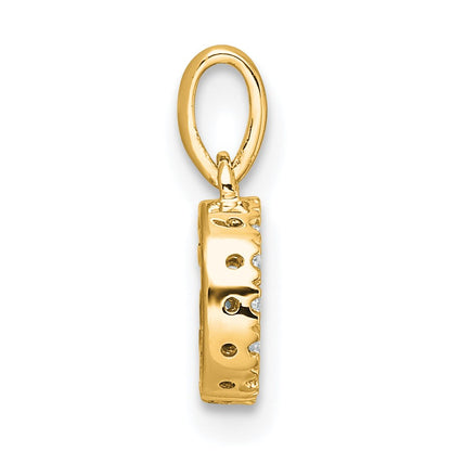 14K  Diamond Letter G Initial with Bail Pendant