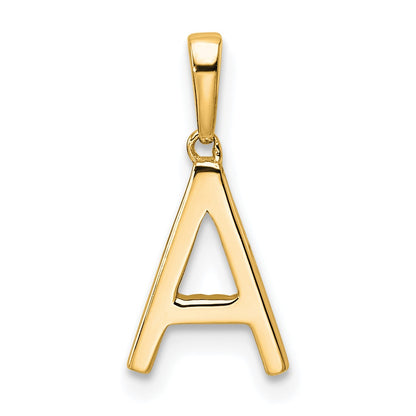 14K Diamond Letter A Initial Pendant