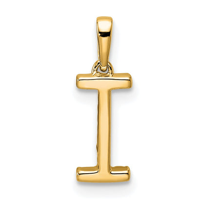 14K Diamond Letter I Initial Pendant