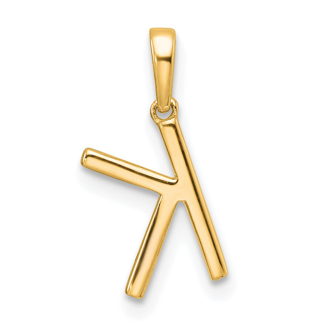 14K Diamond Letter K Initial Pendant