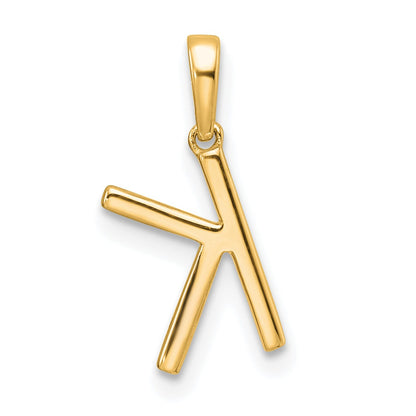 14K Diamond Letter K Initial Pendant