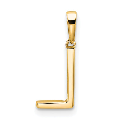 14K Diamond Letter L Initial Pendant
