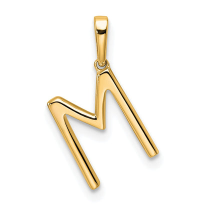 14K Diamond Letter M Initial Pendant