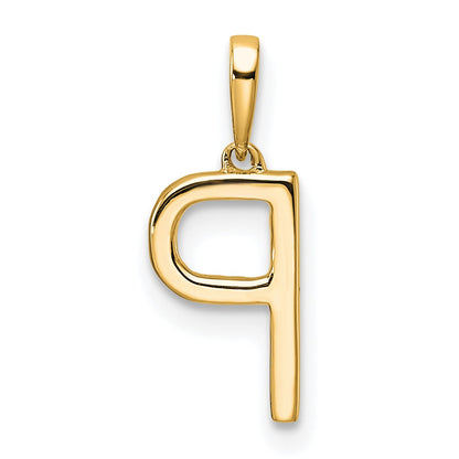 14K Diamond Letter P Initial Pendant