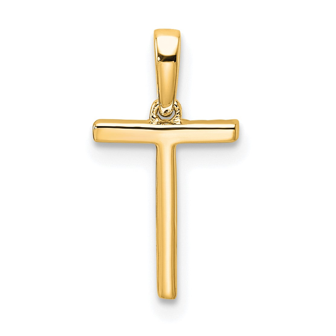 14K Diamond Letter T Initial Pendant
