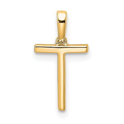 14K Diamond Letter T Initial Pendant