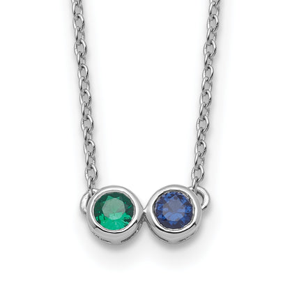 14KW 2 Family Birthstone Necklace Mounting