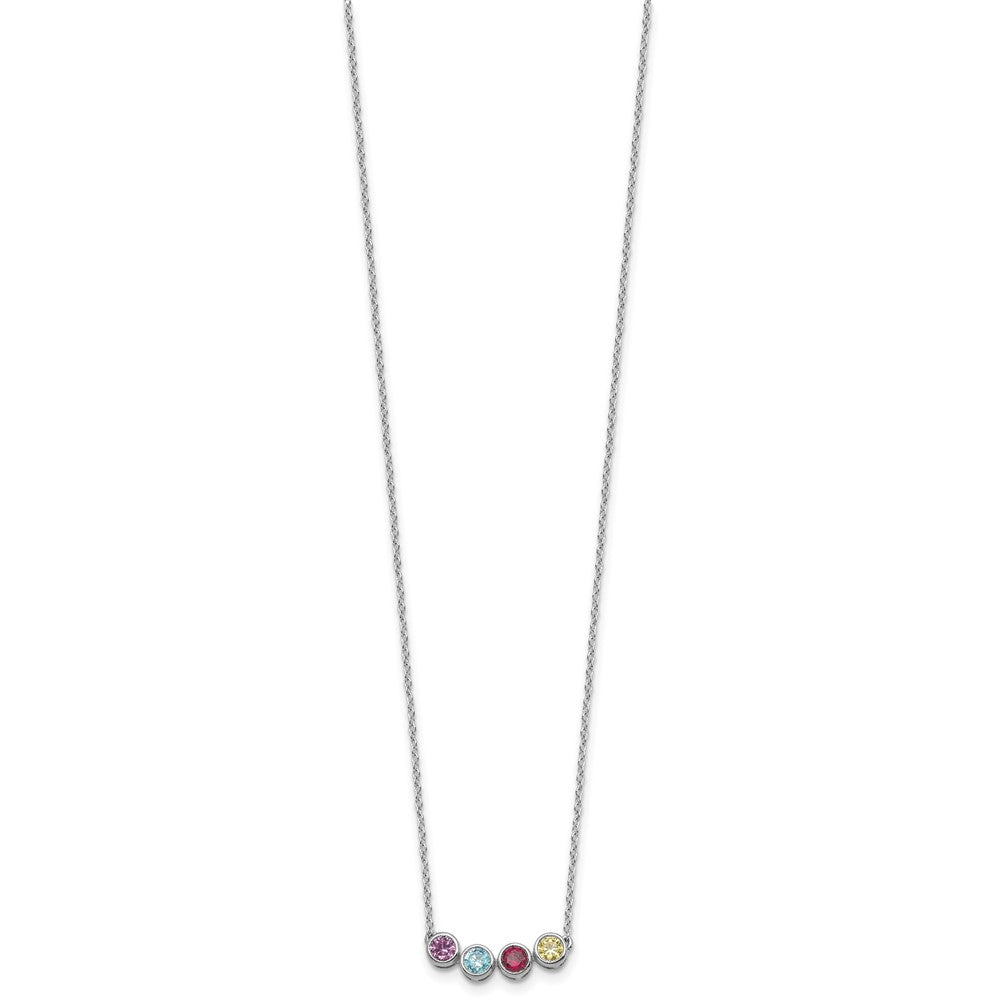 14KW 4 Family Birthstone Necklace Mounting