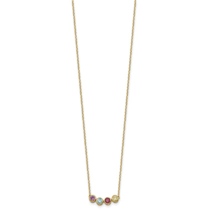 14K 4 Family Birthstone Necklace Mounting
