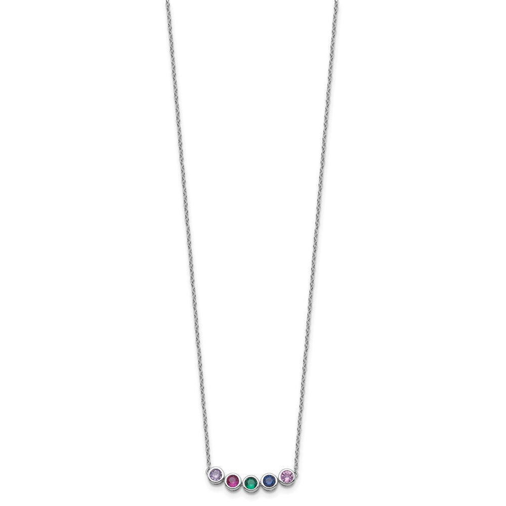 14KW 5 Family Birthstone Necklace Mounting