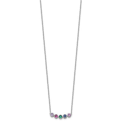 14KW 5 Family Birthstone Necklace Mounting