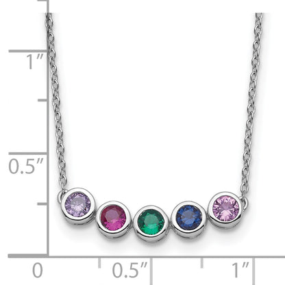 14KW 5 Family Birthstone Necklace Mounting