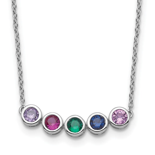 14KW 5 Family Birthstone Necklace Mounting