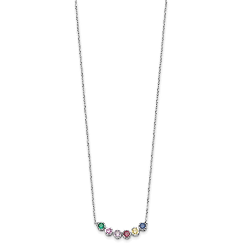 14KW 6 Family Birthstone Necklace Mounting