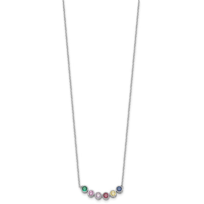 14KW 6 Family Birthstone Necklace Mounting