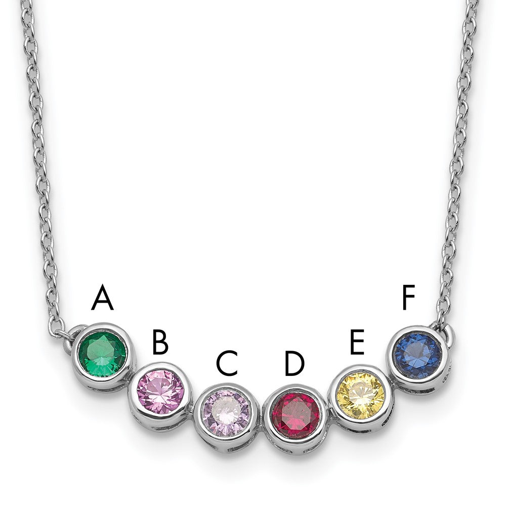 14KW 6 Family Birthstone Necklace Mounting