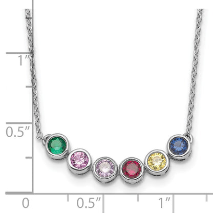 14KW 6 Family Birthstone Necklace Mounting