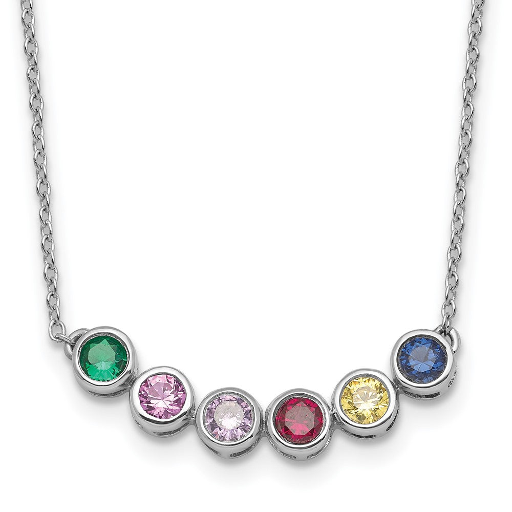 14KW 6 Family Birthstone Necklace Mounting