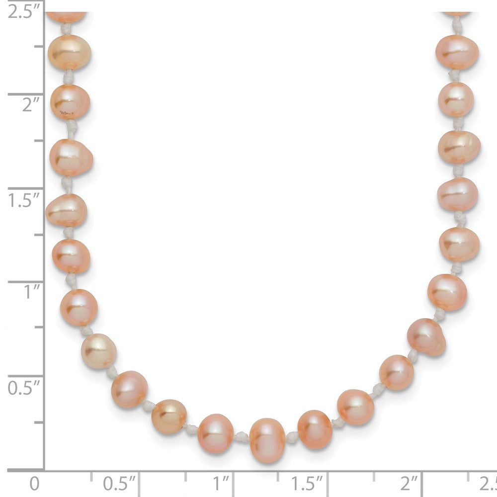 14k 4-5mm Pink Near-Round Freshwater Cultured Pearl 18 inch Necklace