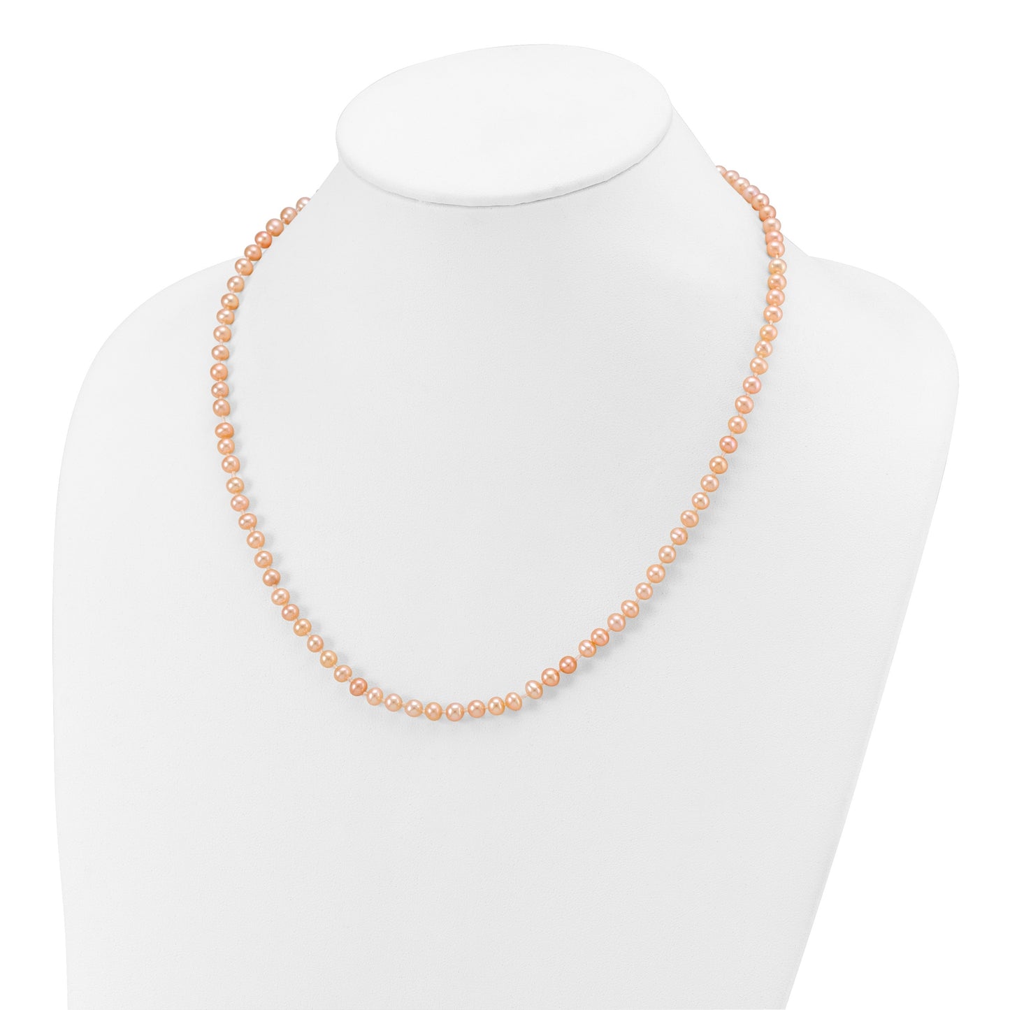14k 4-5mm Pink Near-Round Freshwater Cultured Pearl 18 inch Necklace