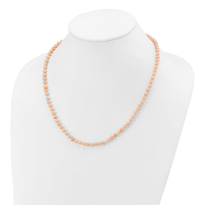 14k 4-5mm Pink Near-Round Freshwater Cultured Pearl 18 inch Necklace