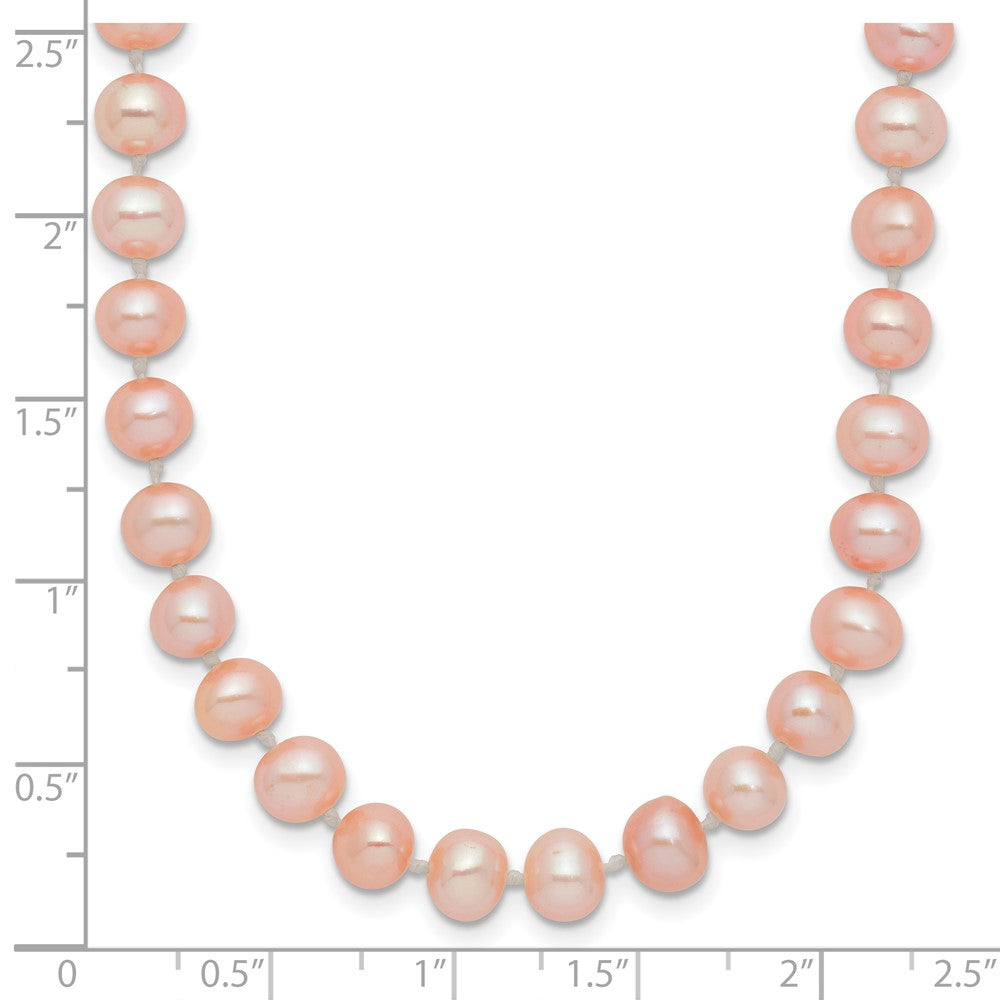 14k 5-6mm Pink Near-Round Freshwater Cultured Pearl 18 inch Necklace