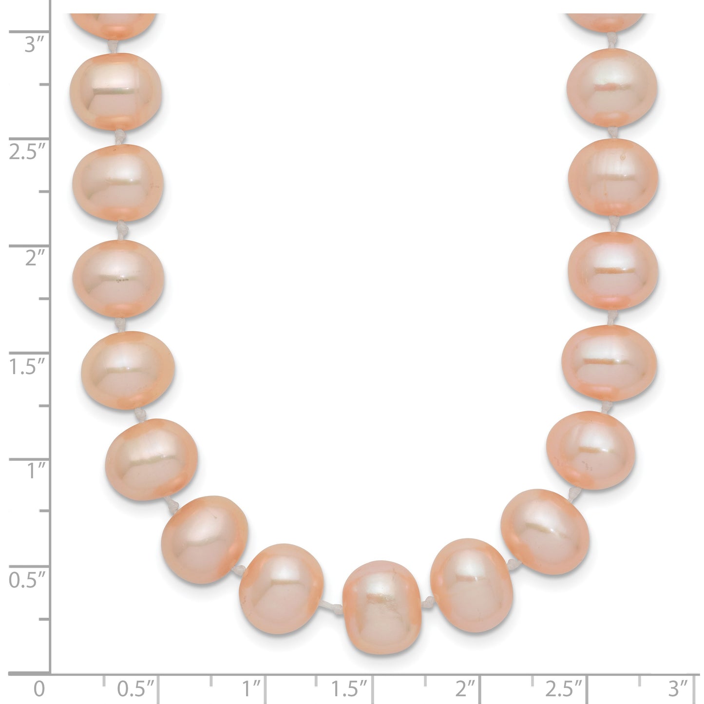 14k 8-9mm Pink Near-Round Freshwater Cultured Pearl 20 inch Necklace