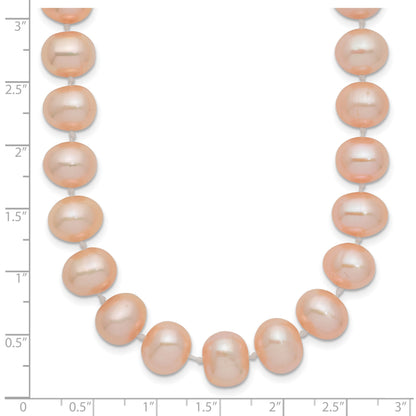 14k 8-9mm Pink Near-Round Freshwater Cultured Pearl 20 inch Necklace