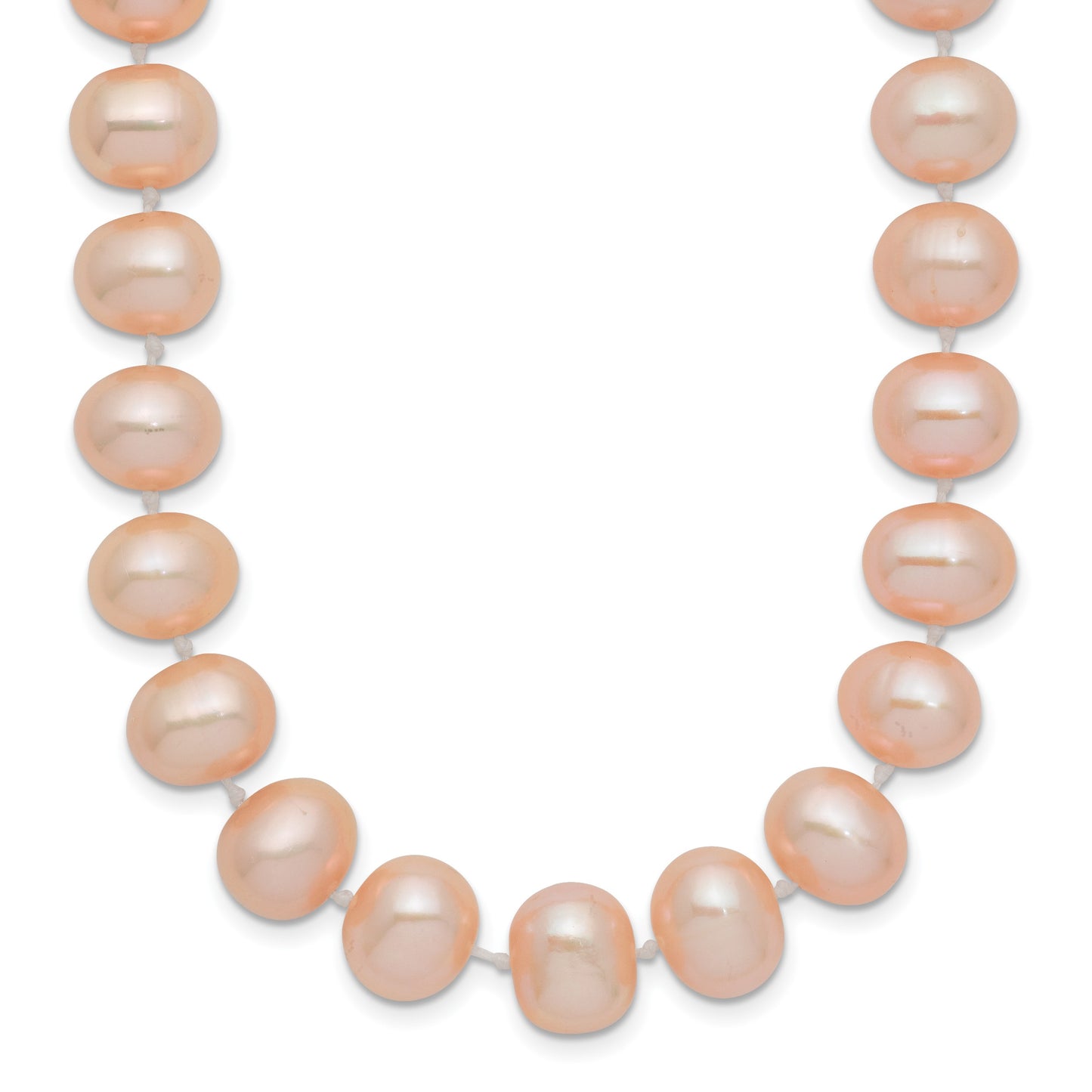 14k 8-9mm Pink Near-Round Freshwater Cultured Pearl 20 inch Necklace