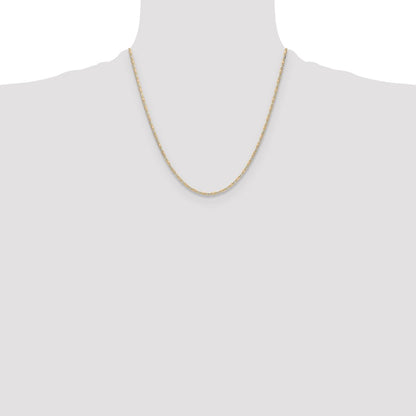 14k 2.0mm Tri-color Gold Pav� Valentino Chain