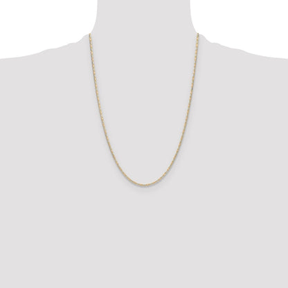 14k 2.0mm Tri-color Gold Pav� Valentino Chain